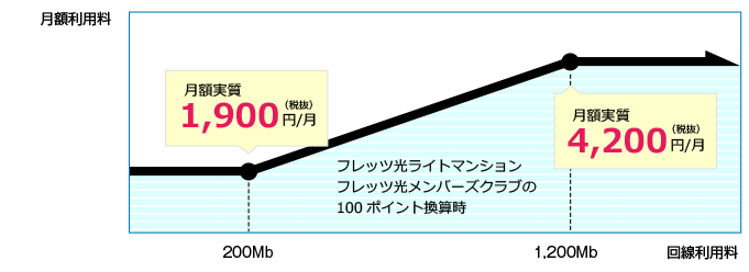 フレッツ 光ライト(2段階定額)月額利用料